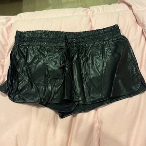 Kids BLV size M black leather shorts great condition